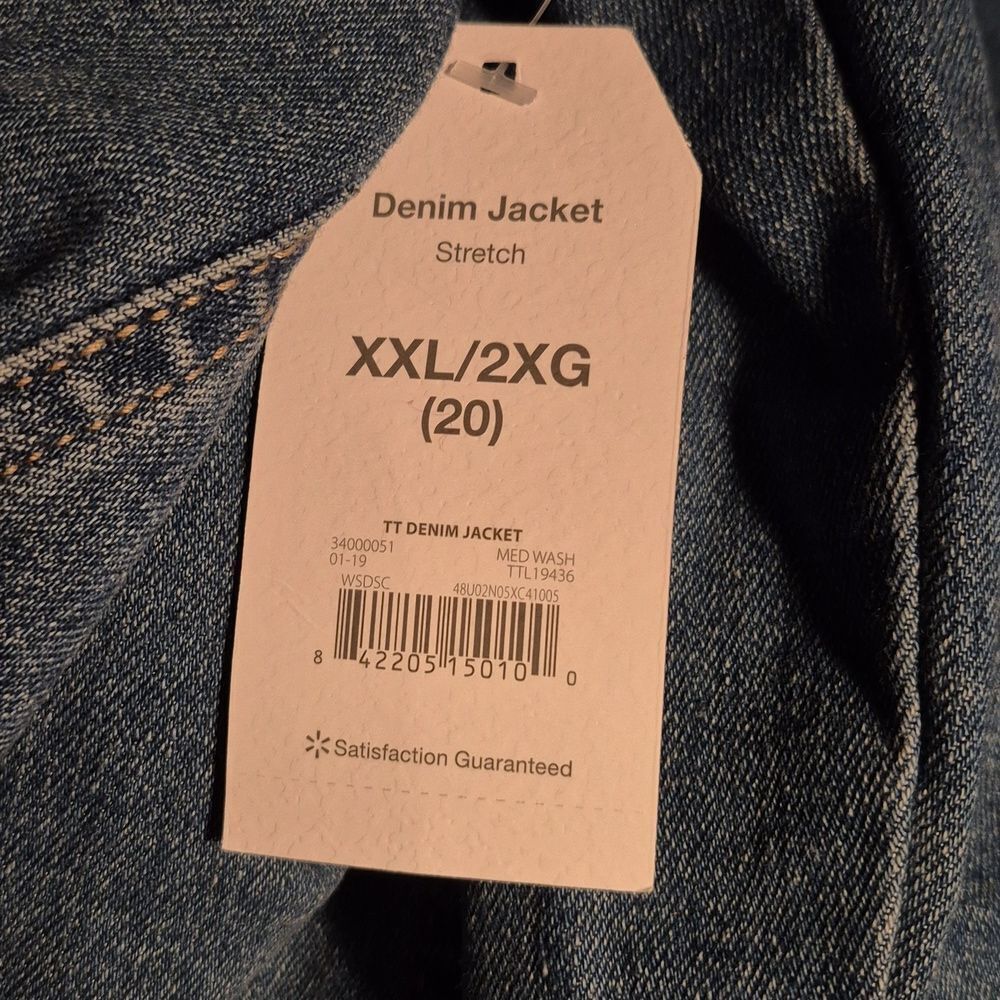 Time And Tru Size 20 Denim Jacket - New - Picture 7 of 8